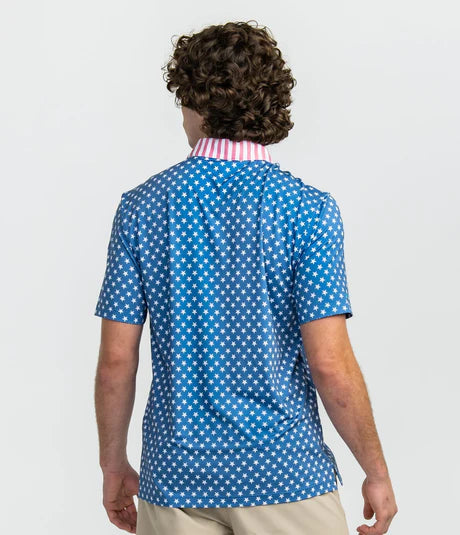 Mens Daly Dose Printed Polo Back View