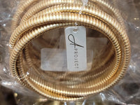 Textured Gold Metal Stretch Bracelet Set