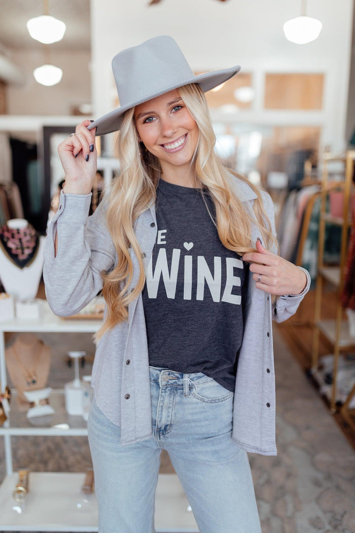 Women's Be Wine Graphic Tee Shirt - SoCo Hernando