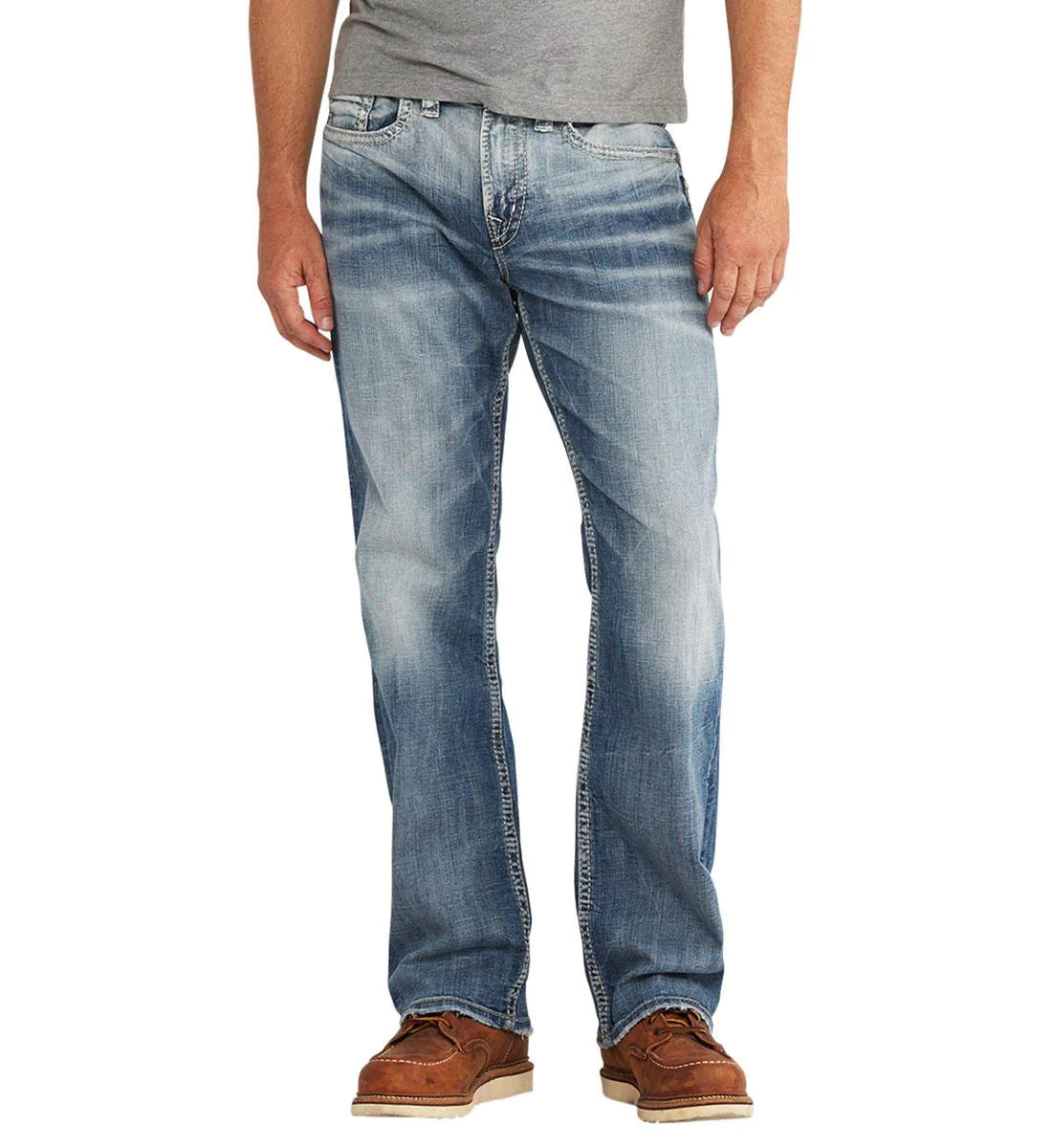 Men's Craig Easy Fit Bootcut Leg Jeans/ Indigo Denim Jeans - SoCo Hernando
