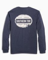 Southern Tide Coastal Lifestyle Long Sleeve Tee- Heather Navy - SoCo Hernando